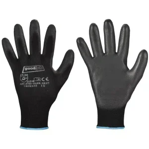12 Paar Dark Grip Handschuhe | Goodjob PU-Arbeitshandschuhe