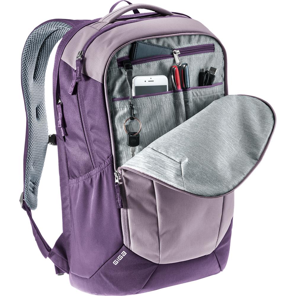 deuter Giga, Lifestyle-Rucksack, lavender-purple (lila), 28L, mit Flaschenhalter und Laptopfach – Bild 8