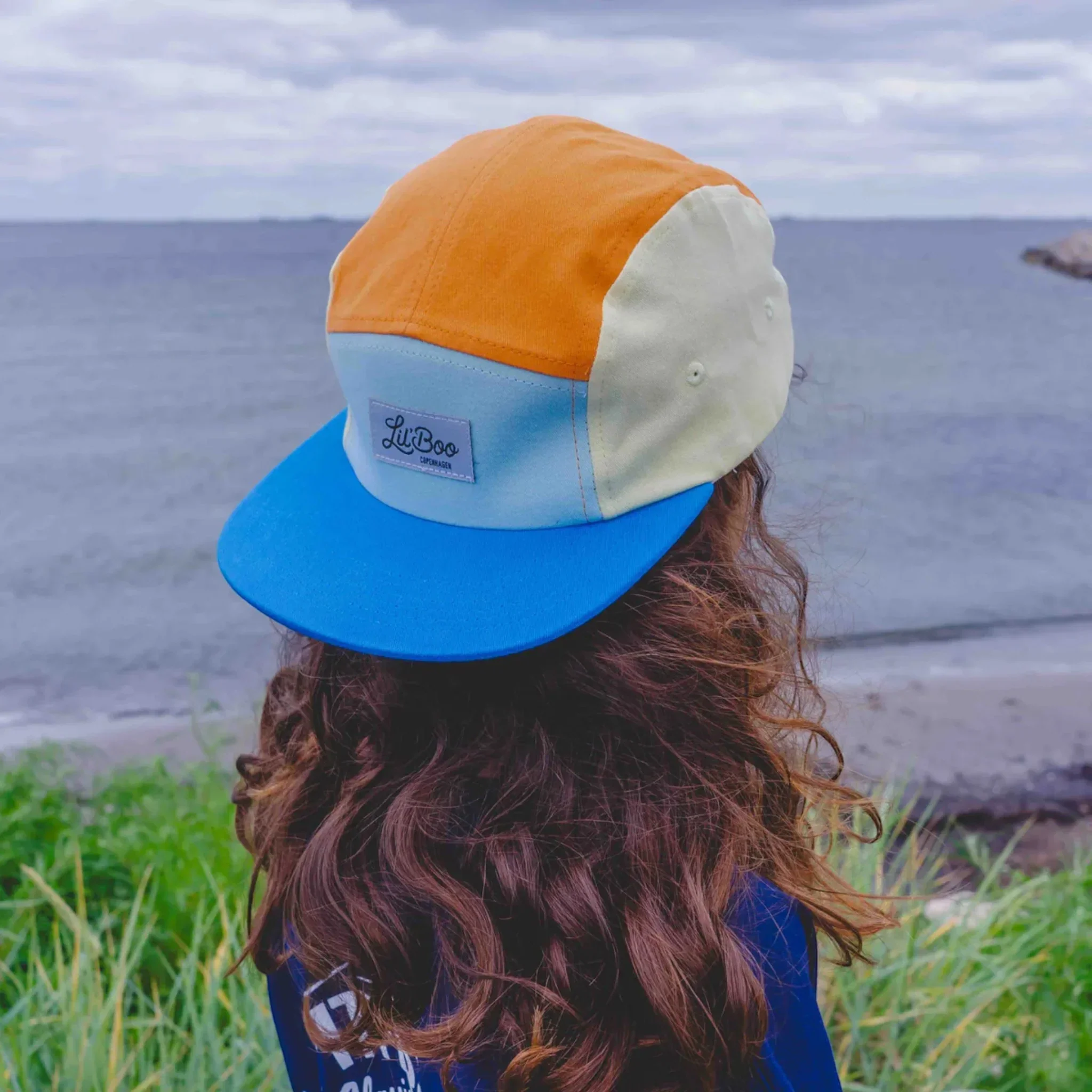 Lil'Boo Block Pumkin Blue 5-Panel Cap (Bio-Baumwolle) – Bild 3