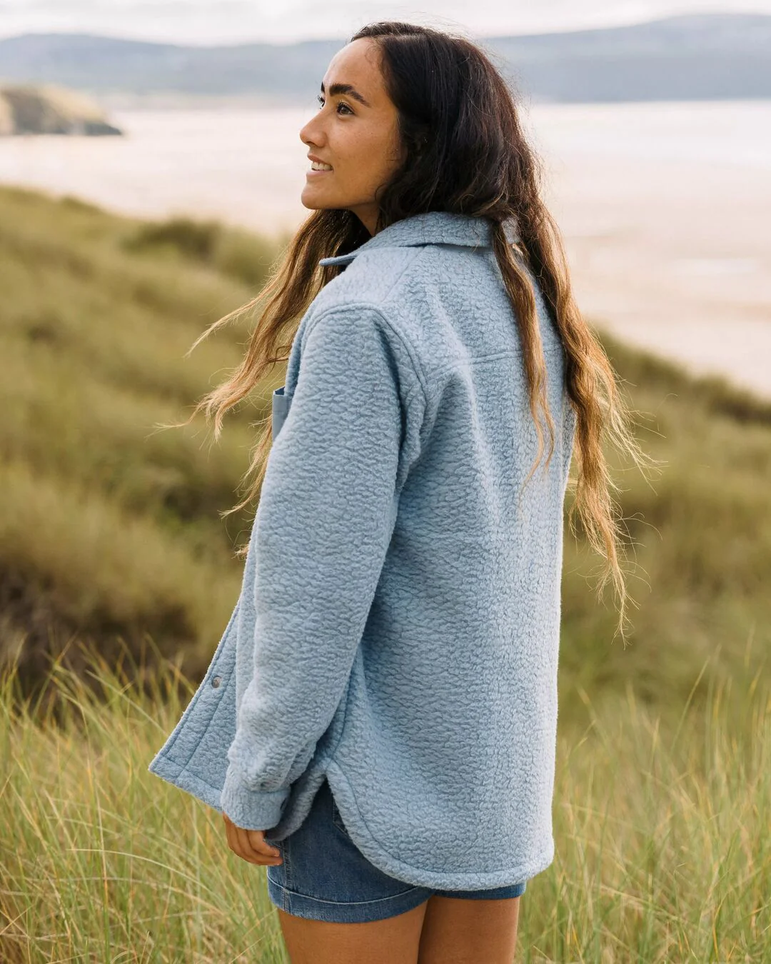 Rappel Sherpa Oversized Hemd - Verblasstes Denim – Bild 4