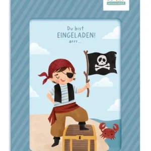 Grafikwerkstatt - Einladungskarten-Set "frech, wild & wunderbar", 10 Stück - Pirat