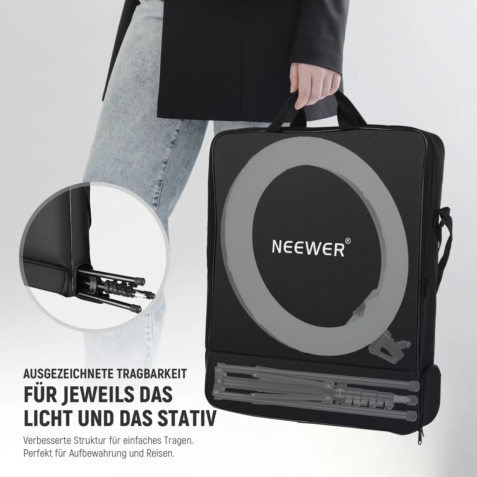 NEEWER RGB18 II 18" Tragbares RGB LED Ringlicht APP Steuerung – Bild 9