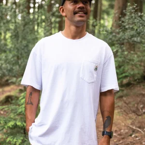 Heritage natürliche T-Shirt mit entspanntem Schnitt - Weiß