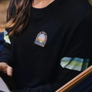 Hope Oversized Langarm-T-Shirt - Schwarz