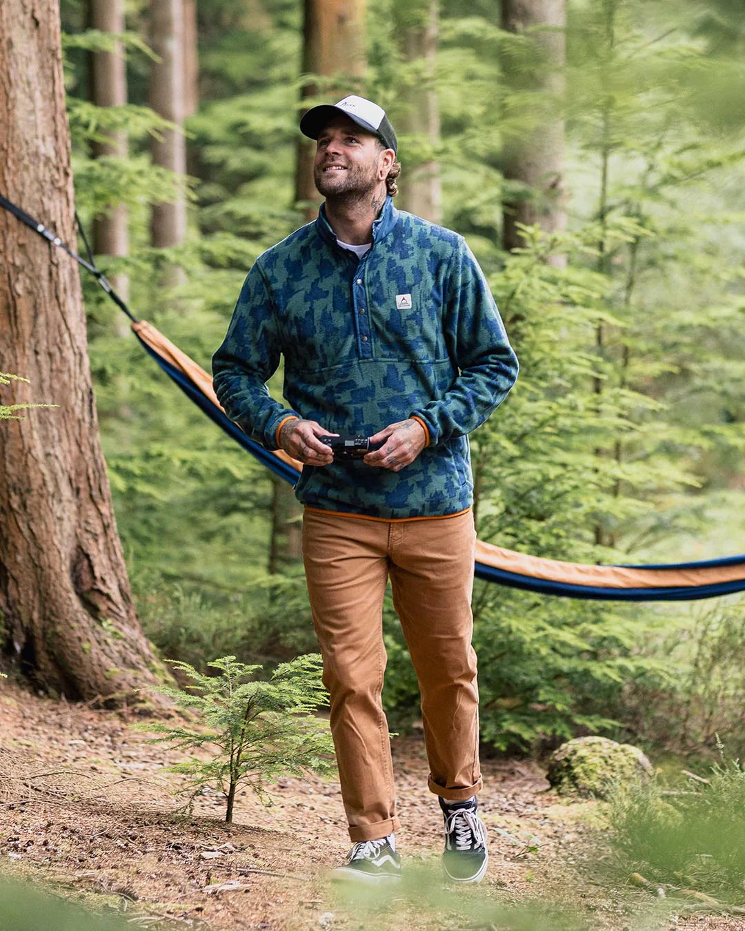 Adrift Polar Fleece – Oak Patch Deep Ocean – Bild 4