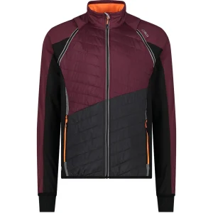 CMP Herren Hybrid Steppjacke Detachable Sleeves 30A2647 antracite-burgundy