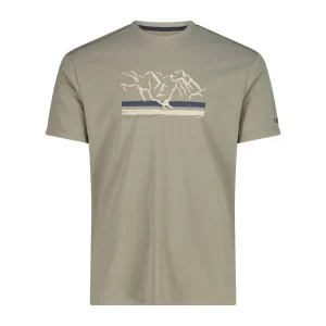 CMP Herren Pique Shirt Man T-Shirt 30T5057 sage Adventure Print