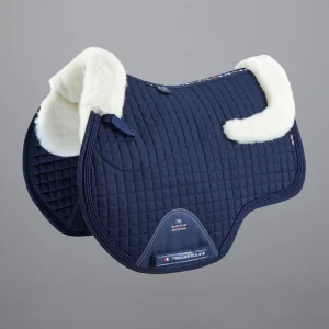 Premier Equine - Capella Close Contact Merino Wool GP/Jump Square - Navy/Natural Wool/Full