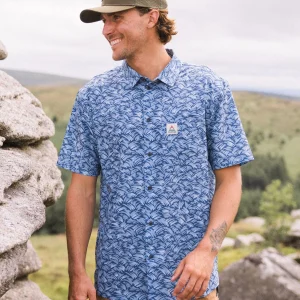 365 Active Shirt – Waves Dunkles Denim