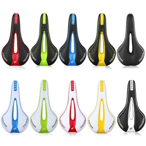 Weicher Ergonomischer Fahrradsattel – Stoßdämpfender Silikon Sitz für MTB & Rennrad | Rutschfester Qualitäts-Ledersattel