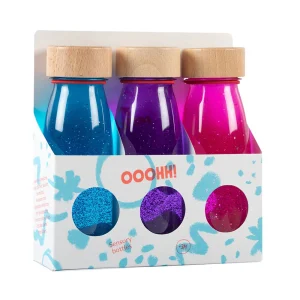 Petit Boum - Pack MAGIC – Sensorikflaschen-Set mit Farbspiel von Himmel, Blumen & Polarlichtern