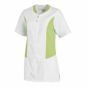 LEIBER Damen Hosenkasack 1/2 Arm  08/25070 Kasack Damenkasack Fb. weiß hellgrün