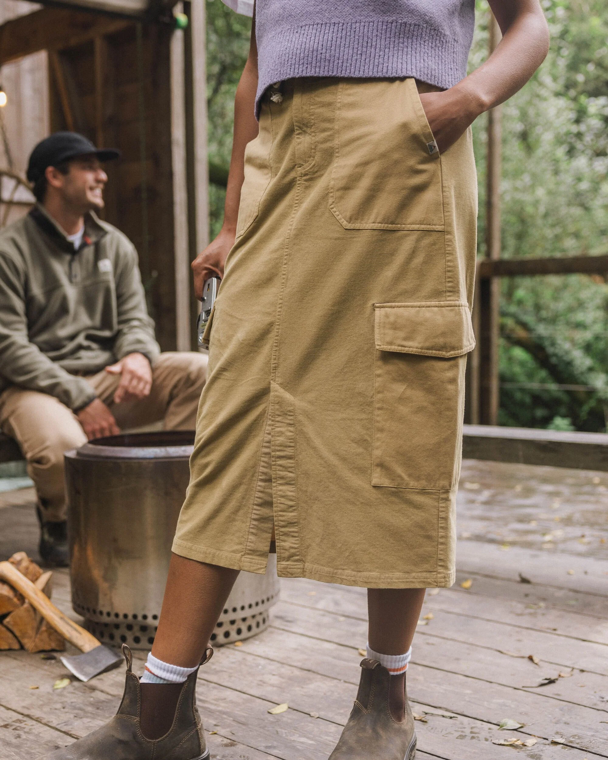 Avian Cord Midi-Rock - Biscuit – Bild 2