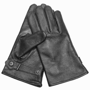 MIL-TEC® BW Lederfingerhandschuhe schwarz gef. Lederhandschuhe Handschuhe