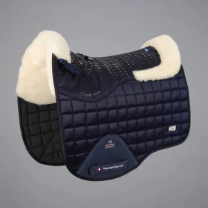Premier Equine - Capella Close Contact Merino Wool Dressage Square - Navy/Natural Fell/Full