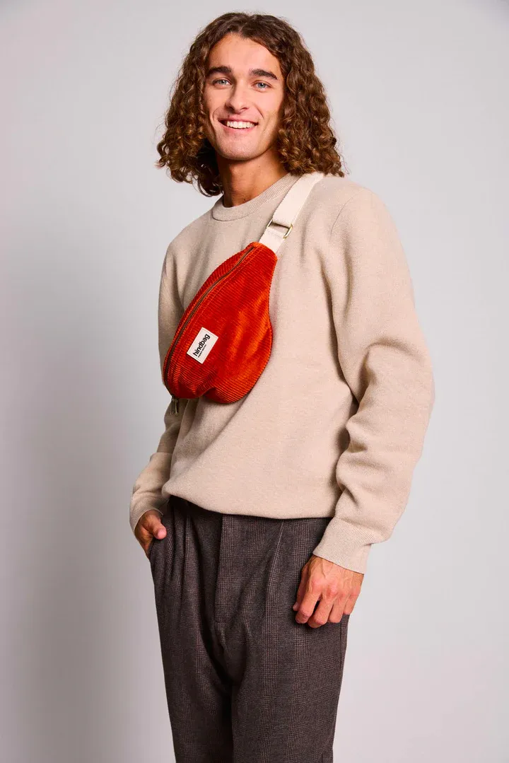 OLIVIA Bauchtasche • Cord Ziegelrot – Bild 3