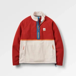 Off Trail Grid-Polarfleece - Rotocker/Birke