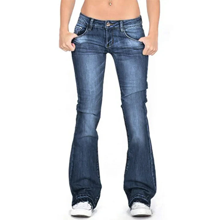 Damen Low Rise Flare Jeans: Vintage Skinny Bell Bottom – Bild 9