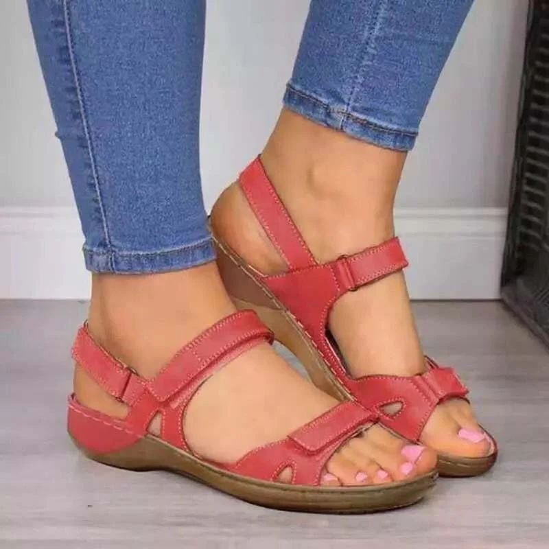 Orthopädische Damensandalen mit Klettverschluss – Bild 3