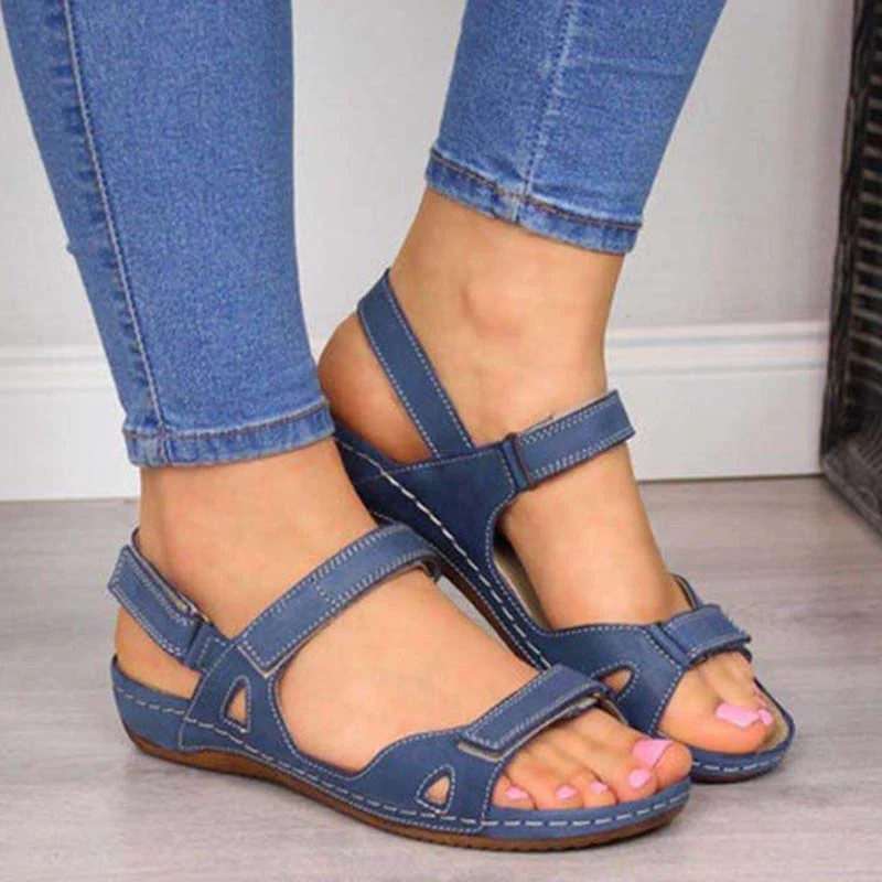 Orthopädische Damensandalen mit Klettverschluss – Bild 9
