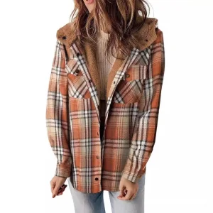 Damen Flanelljacke mit Fleecefutter