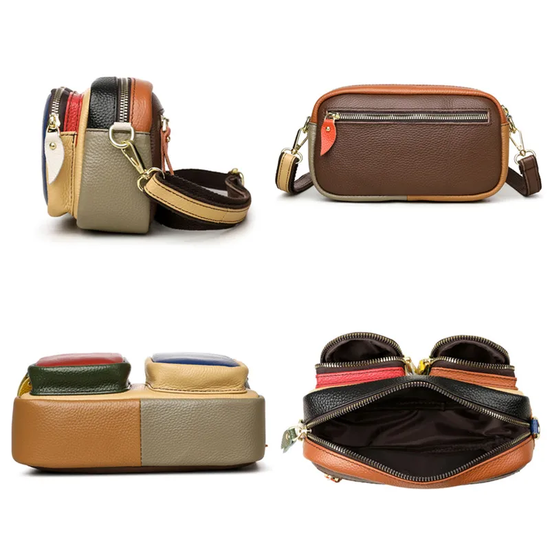 Hochwertige Leder Messenger Bag – Luxus Damen Schulter Handtasche mit Mehreren Fächern & Modische Geldbörse – Bild 6