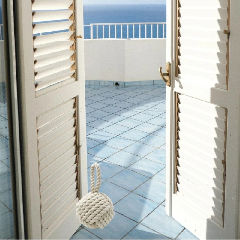 Türstopper im Mediterranen Stil – Dekorativer Seilball Türhalter | Kreatives Rustikales Design für Zuhause, Restaurants & Bars – Bild 5