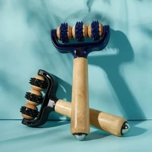 1 Stück T-förmiger Massage-Roller | Multifunktionaler Tiefengewebsmassager für Gesicht, Beine, Bauch & Körper | Tragbar für Reise & Zuhause