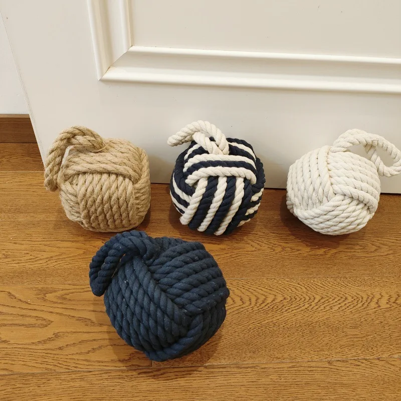 Türstopper im Mediterranen Stil – Dekorativer Seilball Türhalter | Kreatives Rustikales Design für Zuhause, Restaurants & Bars – Bild 7