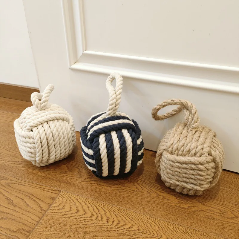 Türstopper im Mediterranen Stil – Dekorativer Seilball Türhalter | Kreatives Rustikales Design für Zuhause, Restaurants & Bars – Bild 8