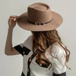 Herbst & Winter Unisex Woll-Fedora Hut – Vintage Jazzhut mit Krone & Schwarzem Lederband, Stylischer Hut mit Breiter Krempe