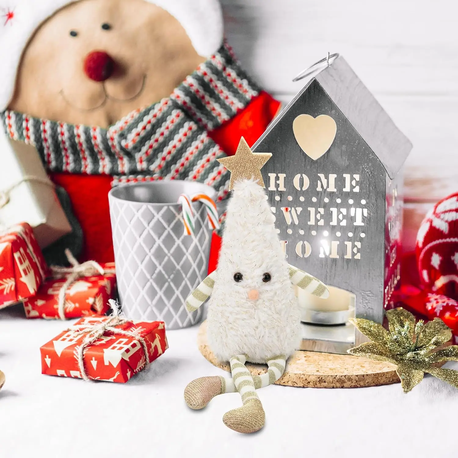 Weihnachten Plüschpuppen – Deko | Niedliche Weihnachtsfiguren für Kinder, Zuhause, Hotels & Schaufenster – Bild 5