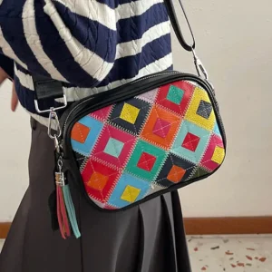 Kleine Bunte Ledertasche – Luxus Damen Handtasche, Crossbody & Schultertasche in Hochwertiger Verarbeitung