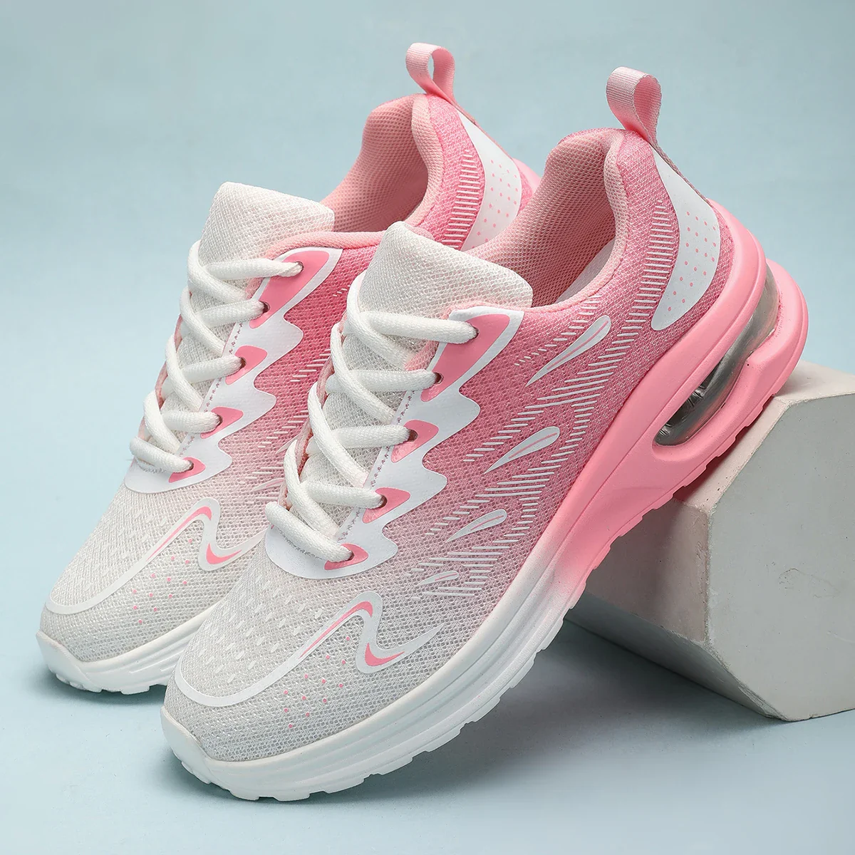 Damen Cushion Sneaker – Modische Walkingschuhe | Atmungsaktive Mesh Tennisschuhe & Sportschuhe – Bild 9