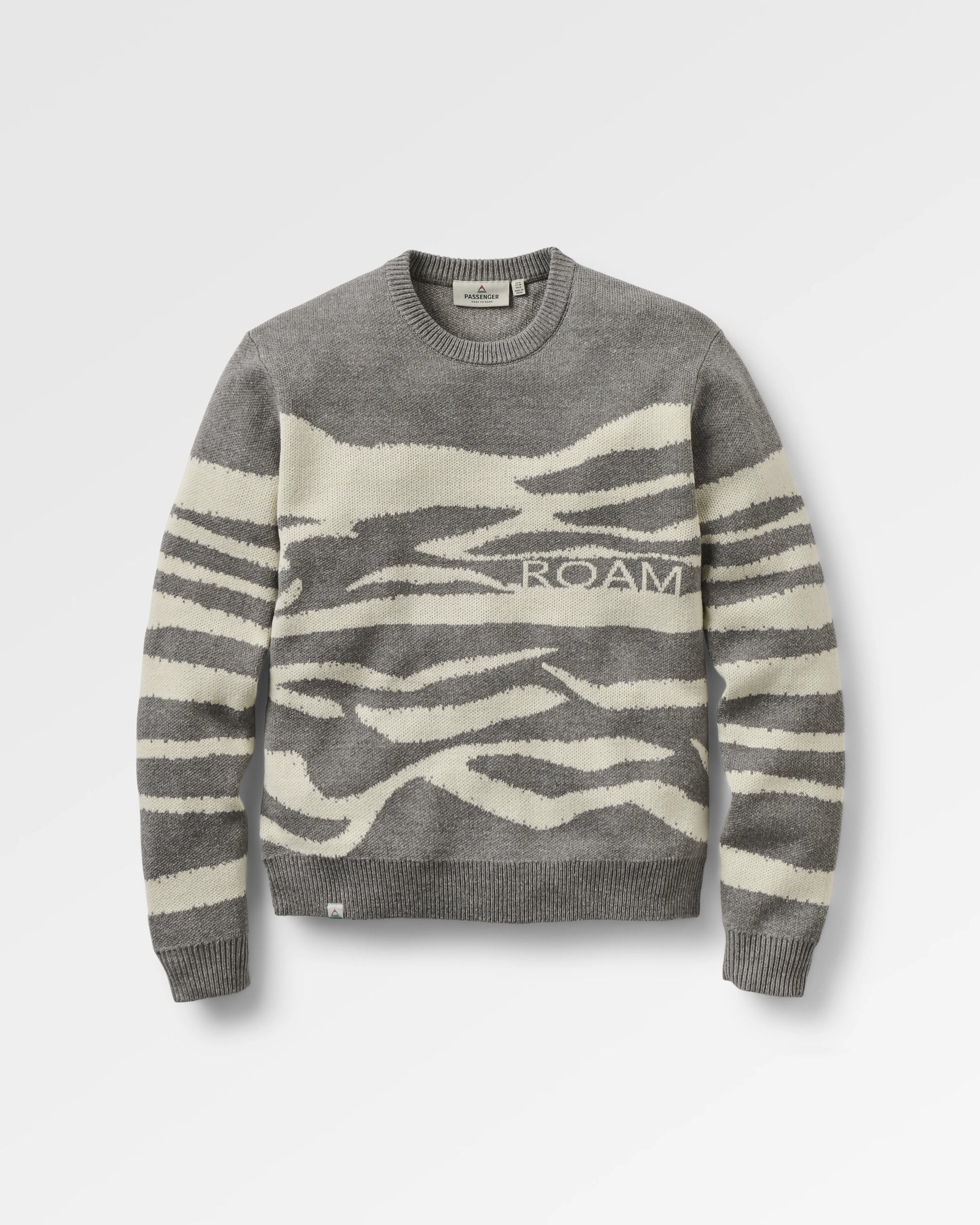 Panorama Leichter Strickpullover – Fernblick Stahlgrau