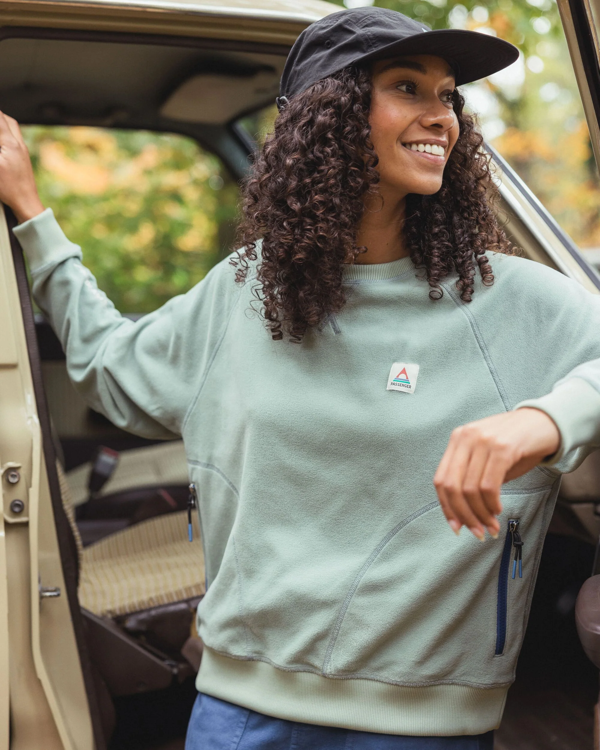 Ayla Crew Fleece - Pistazie