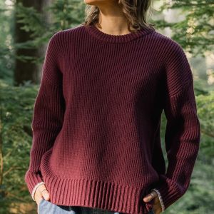 Gondwana Classic Gestrickter Pullover - Weinrot