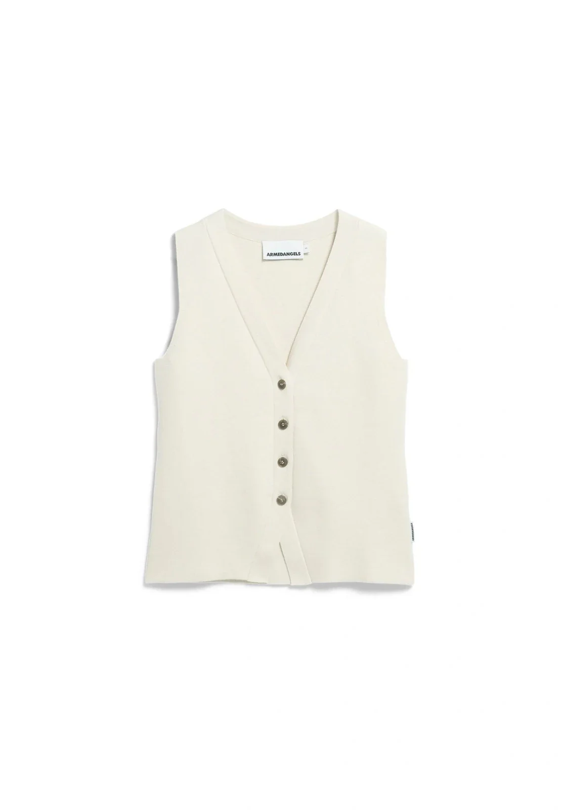 Strickweste mit Knöpfen • oatmilk