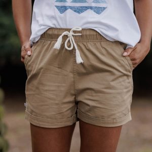Santosa Twill-Shorts - Biskuit