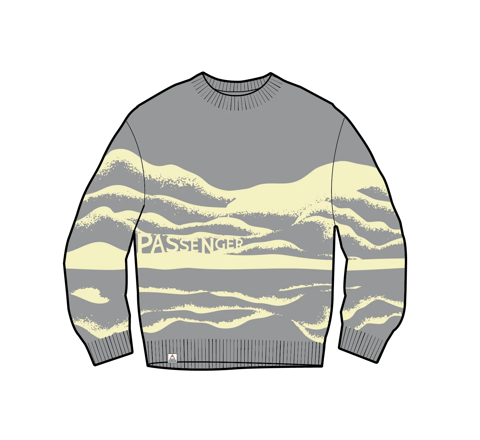 Panorama Leichter Strickpullover – Fernblick Stahlgrau – Bild 7