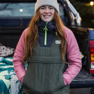 Ocean isolierte 1/2 Zip Jacke - Staubige Olive