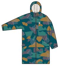 Waves Surf-Poncho mit Sherpa-Futter – Deep Blue Camo Muster – Bild 8