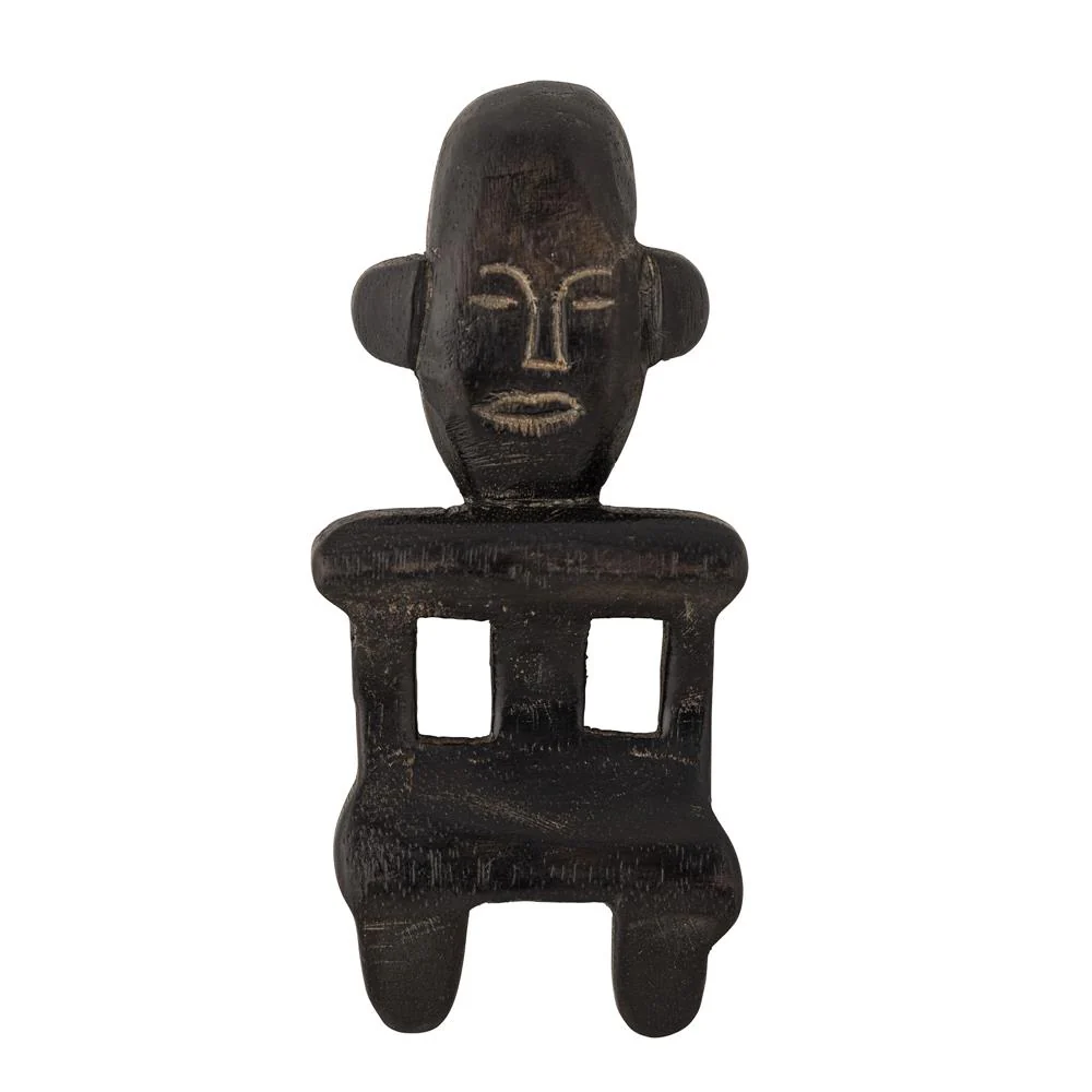 Bloomingville Harlee Dekofigur Schwarz Mangoholz 14 cm Skulptur Ethno Boho – Bild 3