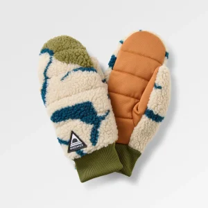 Sherpa Fäustlinge - Abstrakte Pfade Kieselgrau