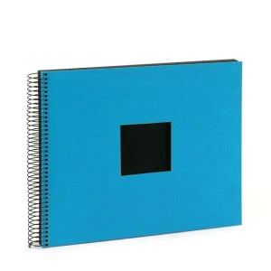 goldbuch Fotoalbum Bella Vista Spiralalbum Fenster, schwarze Seiten türkis