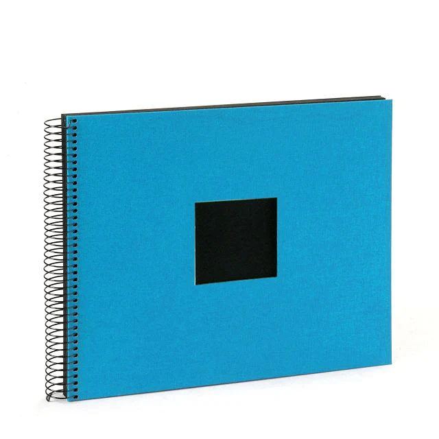 goldbuch Fotoalbum Bella Vista Spiralalbum Fenster, schwarze Seiten türkis