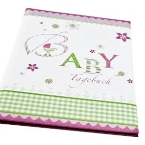 goldbuch Babytagebuch Lovely rosa Leinen