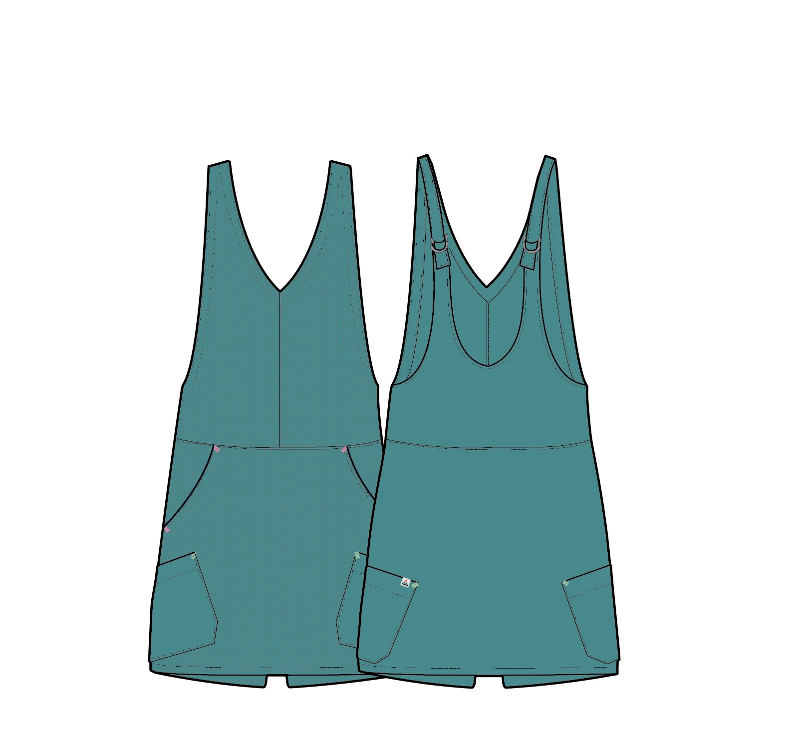 Refuel Ripstop Kleid - Ozeanblau – Bild 8