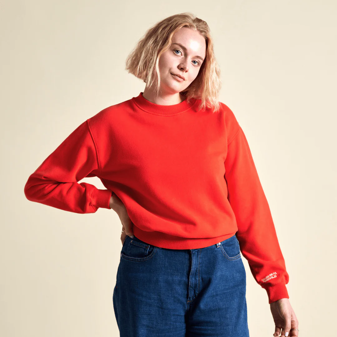 KINDNESS Sweater aus Bio-Baumwolle • Rot – Bild 4