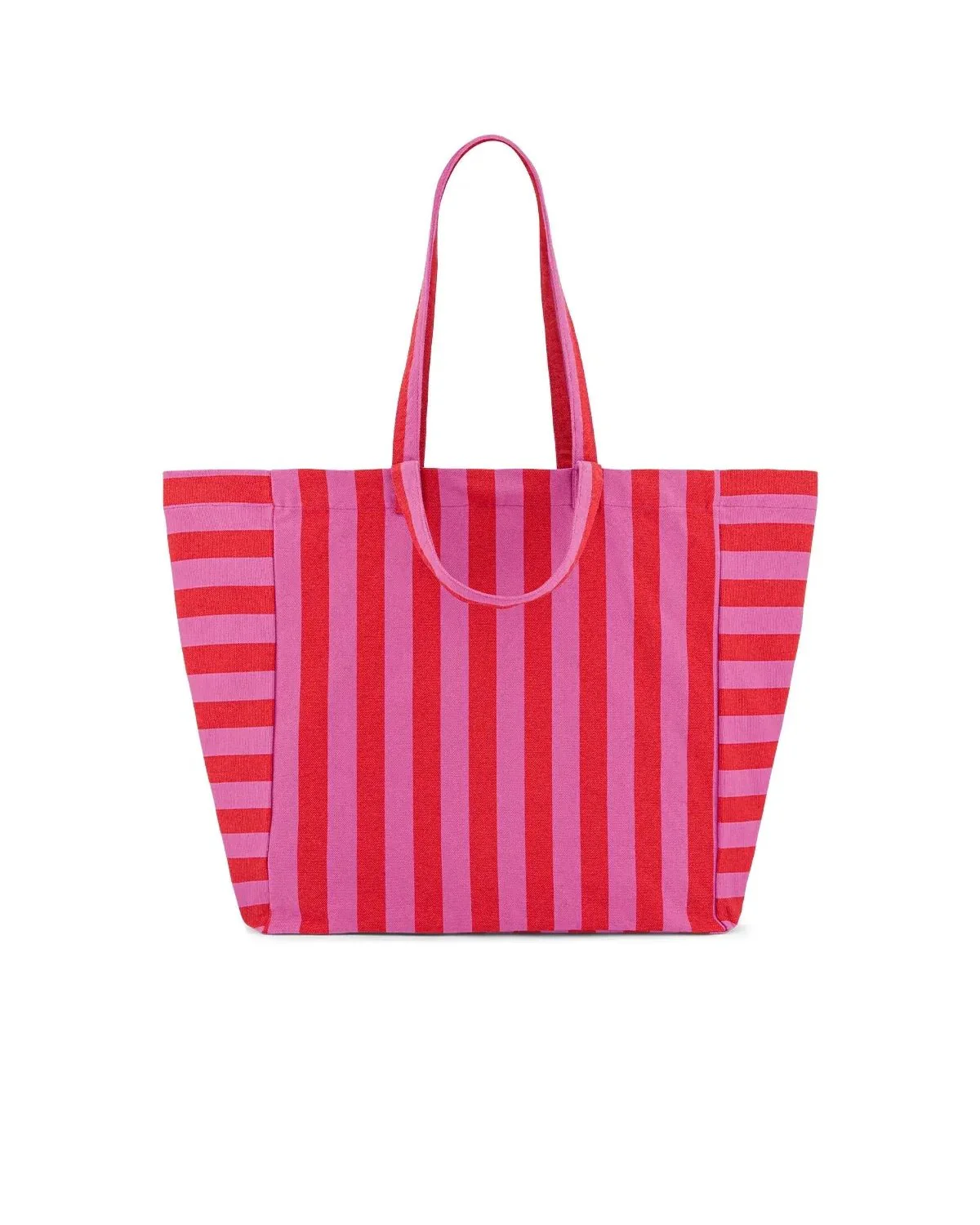 ELISA Einkaufstasche • Stripes Orchid / Tomato